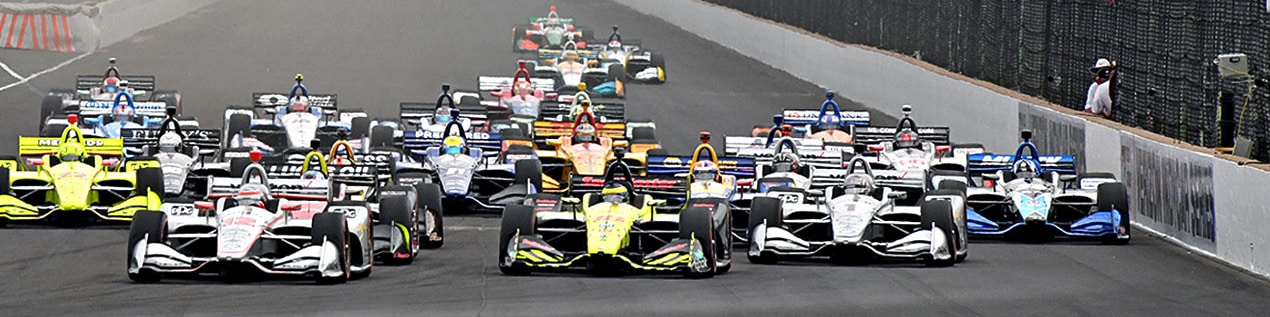 indy cars racing to through the start line Baton Rouge